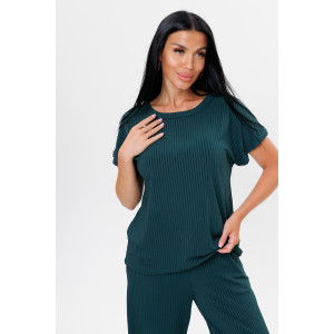 Костюм двойка женский 2217 лапша трикотажная (р-ры: 44-52) зеленый