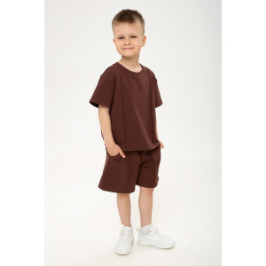Костюм двойка детский "Стрела" петельчатый футер (р-ры: 104-146) коричневый