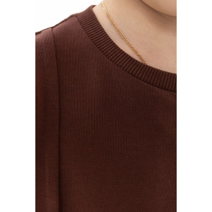 Костюм двойка детский "Стрела" петельчатый футер (р-ры: 104-146) коричневый