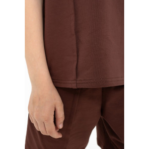 Костюм двойка детский "Стрела" петельчатый футер (р-ры: 104-146) коричневый