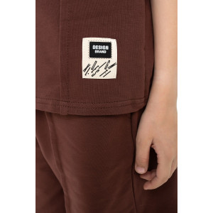 Костюм двойка детский "Стрела" петельчатый футер (р-ры: 104-146) коричневый