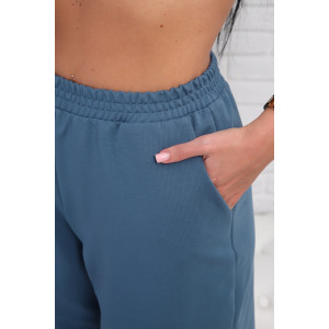 Костюм двойка женский №1107 кулирка-футер (р-ры: 48-54) зеленый