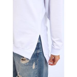 Свитшот женский №301 футер с лайкрой 2-х нитка (р-ры: 46-60) белый Свитшот женский №301 футер с лайкрой 2-х нитка (р-ры: 46-60) белый