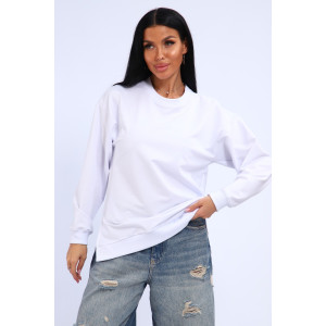 Свитшот женский №301 футер с лайкрой 2-х нитка (р-ры: 46-60) белый Свитшот женский №301 футер с лайкрой 2-х нитка (р-ры: 46-60) белый