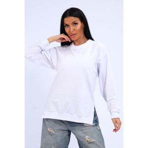 Свитшот женский №301 футер с лайкрой 2-х нитка (р-ры: 46-60) белый Свитшот женский №301 футер с лайкрой 2-х нитка (р-ры: 46-60) белый