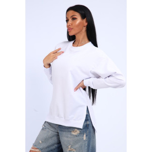 Свитшот женский №301 футер с лайкрой 2-х нитка (р-ры: 46-60) белый Свитшот женский №301 футер с лайкрой 2-х нитка (р-ры: 46-60) белый