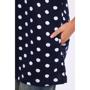 Туника женская №699 кулирка (р-ры: 48-70) синий-белый Туника женская №699 кулирка (р-ры: 48-70) синий-белый