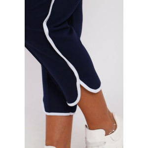 Костюм двойка женский №74715 кулирка-футер (р-ры: 42-60) синий