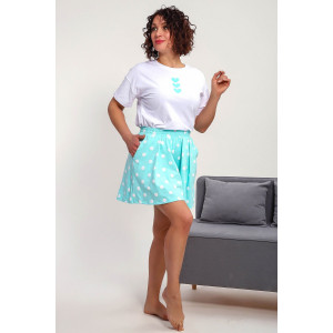 Пижама женская №88145 кулирка с лайкрой (р-ры: 44-54) ментол