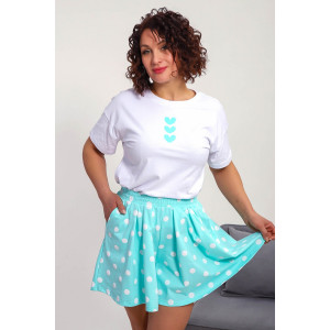 Пижама женская №88145 кулирка с лайкрой (р-ры: 44-54) ментол