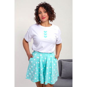 Пижама женская №88145 кулирка с лайкрой (р-ры: 44-54) ментол