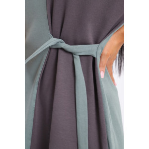 Платье-туника женская №35285 интерлок (р-ры: 48-58) полынь Платье-туника женская №35285 интерлок (р-ры: 48-58) полынь