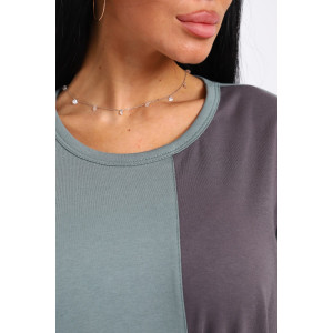 Платье-туника женская №35285 интерлок (р-ры: 48-58) полынь Платье-туника женская №35285 интерлок (р-ры: 48-58) полынь