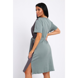 Платье-туника женская №35285 интерлок (р-ры: 48-58) полынь Платье-туника женская №35285 интерлок (р-ры: 48-58) полынь