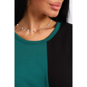 Платье-туника женская №35285 интерлок (р-ры: 48-58) зеленый Платье-туника женская №35285 интерлок (р-ры: 48-58) зеленый