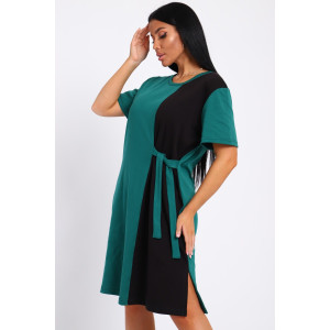 Платье-туника женская №35285 интерлок (р-ры: 48-58) зеленый Платье-туника женская №35285 интерлок (р-ры: 48-58) зеленый
