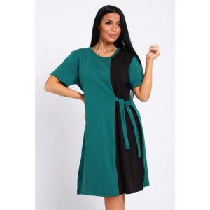 Платье-туника женская №35285 интерлок (р-ры: 48-58) зеленый Платье-туника женская №35285 интерлок (р-ры: 48-58) зеленый
