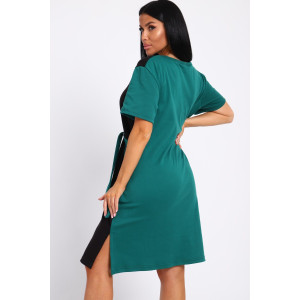 Платье-туника женская №35285 интерлок (р-ры: 48-58) зеленый Платье-туника женская №35285 интерлок (р-ры: 48-58) зеленый