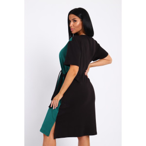 Платье-туника женская №35285 интерлок (р-ры: 48-58) черный Платье-туника женская №35285 интерлок (р-ры: 48-58) черный