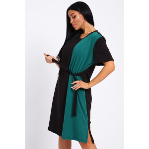 Платье-туника женская №35285 интерлок (р-ры: 48-58) черный Платье-туника женская №35285 интерлок (р-ры: 48-58) черный