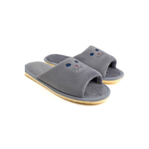 Тапки женские "Lepilov" арт. 130 велюр (р-ры: 36-42) сер вел без ушей