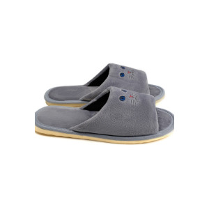 Тапки женские "Lepilov" арт. 130 велюр (р-ры: 36-42) сер вел без ушей