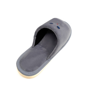 Тапки женские "Lepilov" арт. 130 велюр (р-ры: 36-42) сер вел без ушей