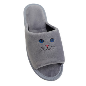 Тапки женские "Lepilov" арт. 130 велюр (р-ры: 36-42) сер вел без ушей