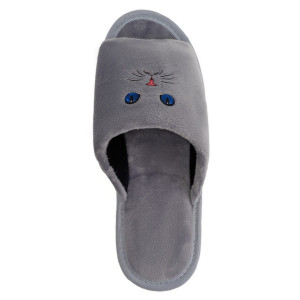 Тапки женские "Lepilov" арт. 130 велюр (р-ры: 36-42) сер вел без ушей