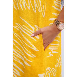 Платье женское №83801 кулирка (последний размер) желтый 48,52,64