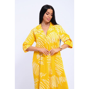 Платье женское №83801 кулирка (последний размер) желтый 48,52,64