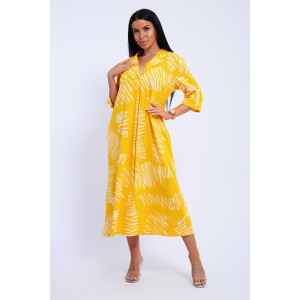 Платье женское №83801 кулирка (последний размер) желтый 48,52,64