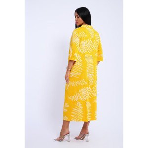 Платье женское №83801 кулирка (последний размер) желтый 48,52,64