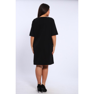 Платье женское №31859 креп (последний размер) черный 50,56