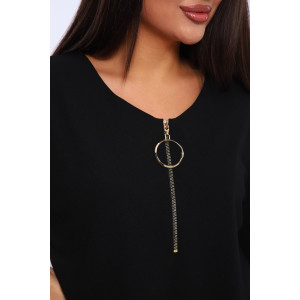 Платье женское №31859 креп (последний размер) черный 50,56