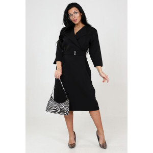 Платье женское №31763 барби (последний размер) черный 50,54,56,58