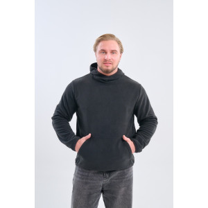 Толстовка мужская №75012 флис (р-ры: 48-66) черный Толстовка мужская №75012 флис (р-ры: 48-66) черный