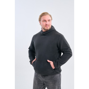 Толстовка мужская №75012 флис (р-ры: 48-66) черный Толстовка мужская №75012 флис (р-ры: 48-66) черный