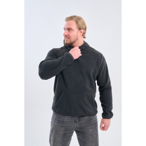 Толстовка мужская №75012 флис (р-ры: 48-66) черный Толстовка мужская №75012 флис (р-ры: 48-66) черный