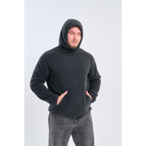 Толстовка мужская №75012 флис (р-ры: 48-66) черный Толстовка мужская №75012 флис (р-ры: 48-66) черный