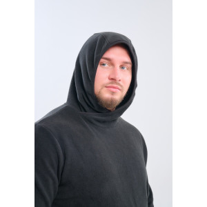 Толстовка мужская №75012 флис (р-ры: 48-66) черный Толстовка мужская №75012 флис (р-ры: 48-66) черный