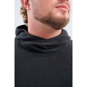 Толстовка мужская №75012 флис (р-ры: 48-66) черный Толстовка мужская №75012 флис (р-ры: 48-66) черный