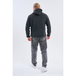 Толстовка мужская №75012 флис (р-ры: 48-66) черный Толстовка мужская №75012 флис (р-ры: 48-66) черный