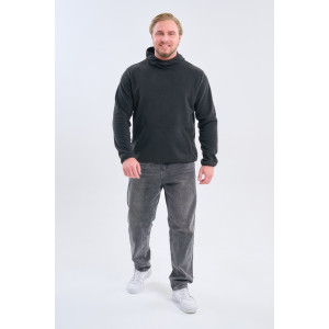 Толстовка мужская №75012 флис (р-ры: 48-66) черный Толстовка мужская №75012 флис (р-ры: 48-66) черный