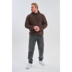Толстовка мужская №75012 флис (р-ры: 48-66) коричневый Толстовка мужская №75012 флис (р-ры: 48-66) коричневый
