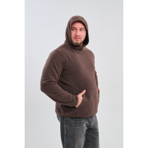 Толстовка мужская №75012 флис (р-ры: 48-66) коричневый Толстовка мужская №75012 флис (р-ры: 48-66) коричневый