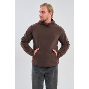 Толстовка мужская №75012 флис (р-ры: 48-66) коричневый Толстовка мужская №75012 флис (р-ры: 48-66) коричневый