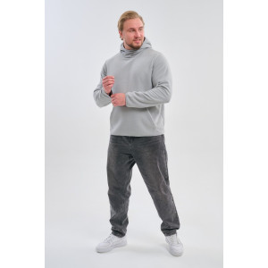 Толстовка мужская №75012 флис (р-ры: 48-66) серый Толстовка мужская №75012 флис (р-ры: 48-66) серый