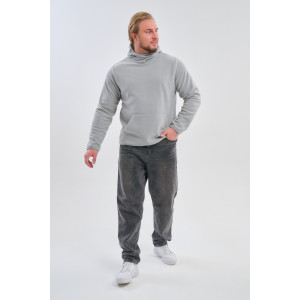 Толстовка мужская №75012 флис (р-ры: 48-66) серый Толстовка мужская №75012 флис (р-ры: 48-66) серый