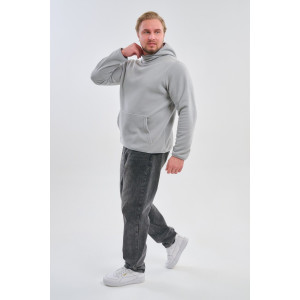 Толстовка мужская №75012 флис (р-ры: 48-66) серый Толстовка мужская №75012 флис (р-ры: 48-66) серый